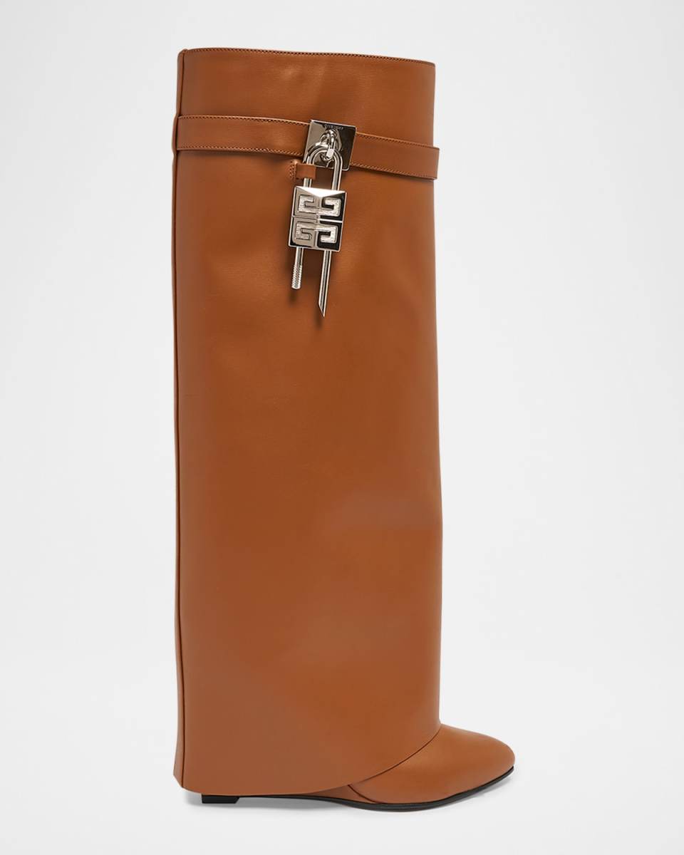 Shark Lock Leather Boots